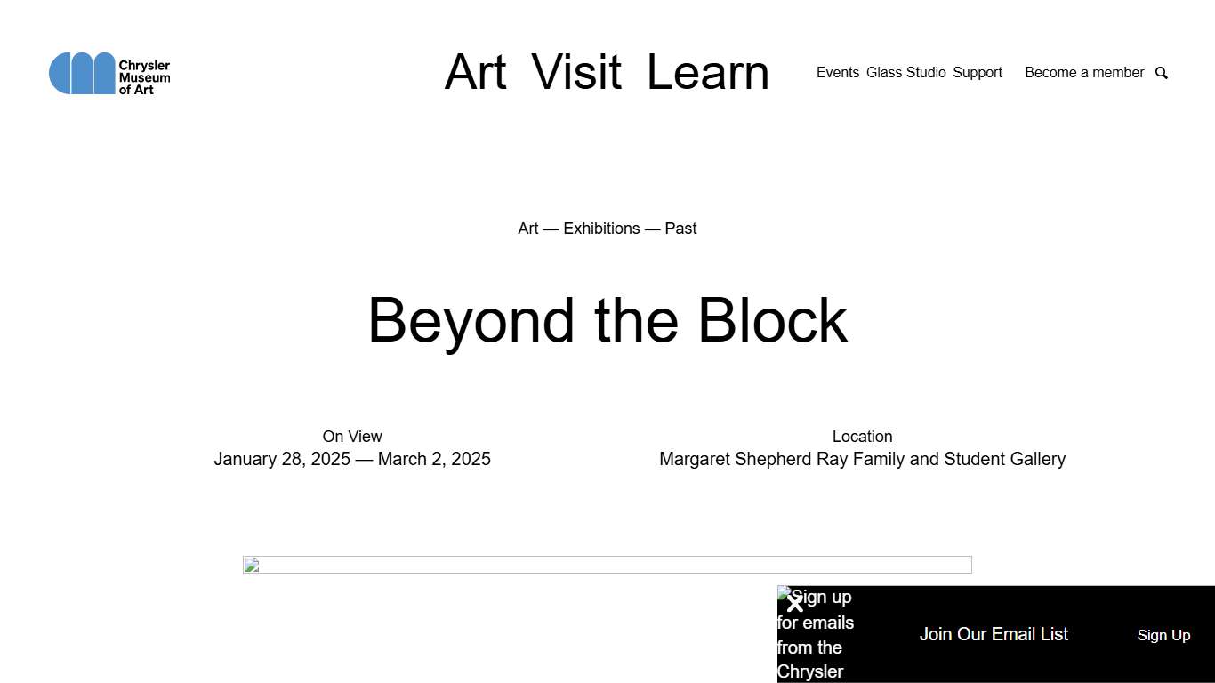 Beyond the Block Chrysler Museum of Art